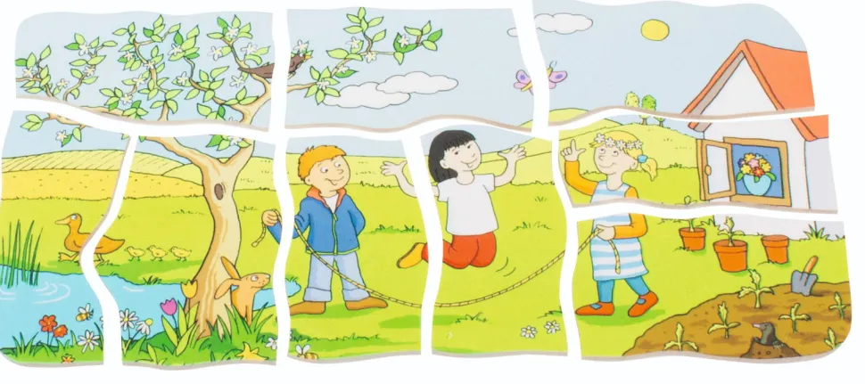 Puzzle In Schichten - Jahreszeiten