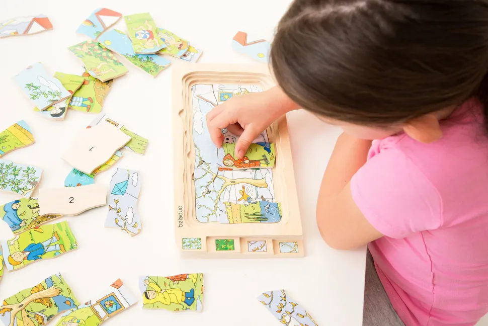 Puzzle In Schichten - Jahreszeiten