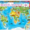 Puzzle M. 150 Teilen - Weltkarte, Monumente