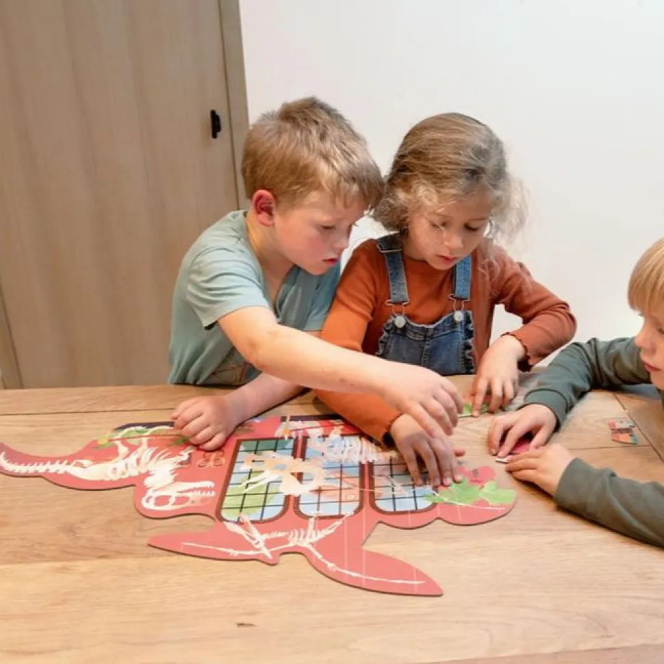 Puzzle, Zweiseitig - 100 Teile - Dinosaurier