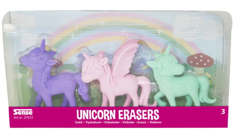 Radiergummis - Einhorner, 3 Stk.