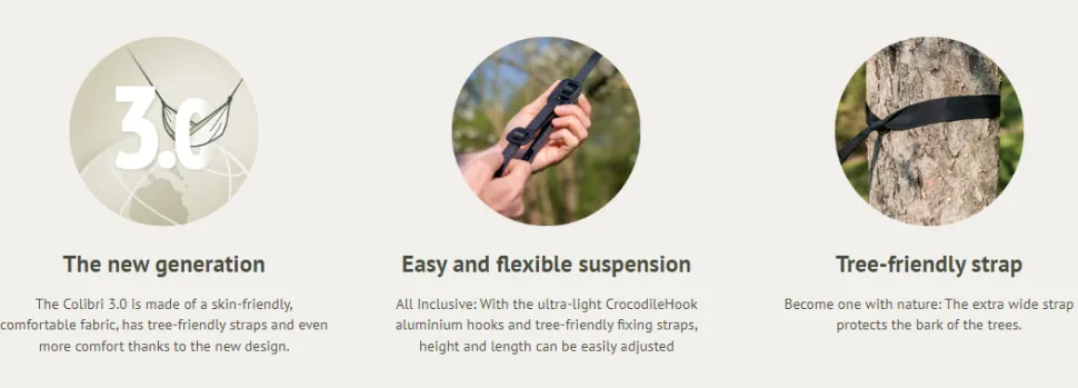 Reise-Hangematte Single - M. Aufhangeset - River