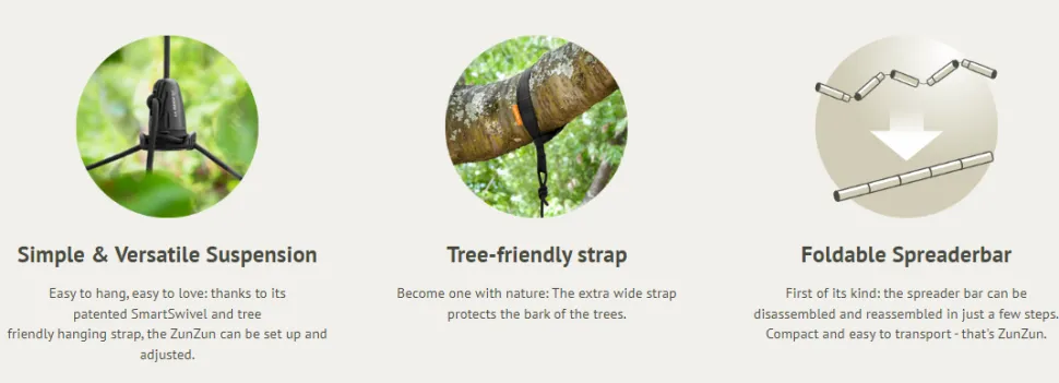 Reise-Hangematte Single - M. Aufhangeset - Canyon