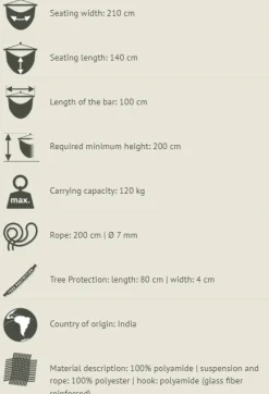 Reise-Hangesessel - Inkl. Aufhangeset - River