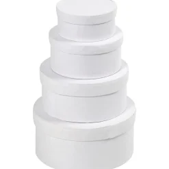 Runde Schachteln Aus Pappe - 4 Stk.