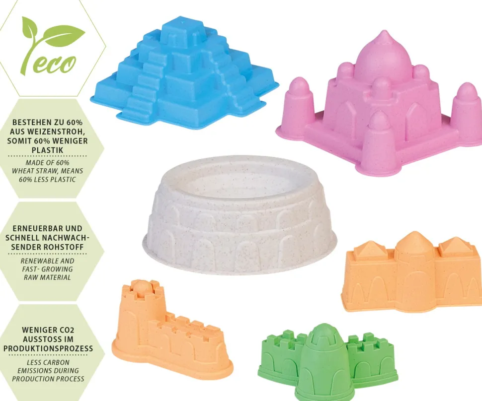Sandburgen-Set, 6-Teilig (Biobasiertes Material)
