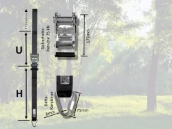Schaukel Baumaufhangung - Mit Schloss, 300 Cm