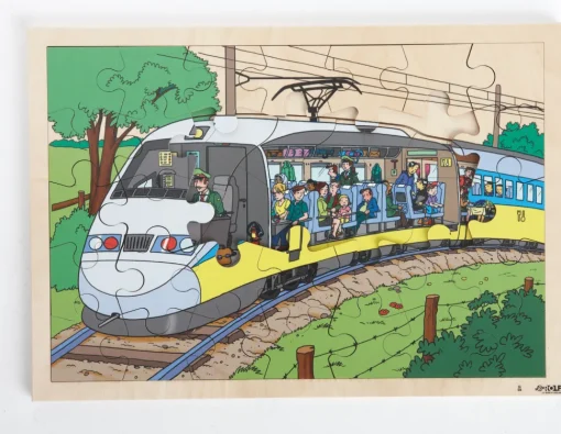 Schichten-Puzzle - Im Zug