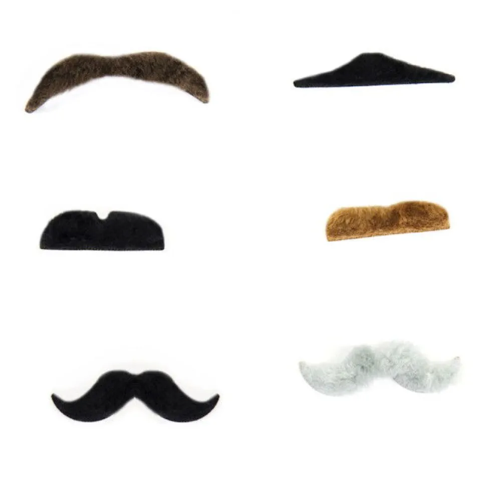 Schnurrbarte, 6 Stk.