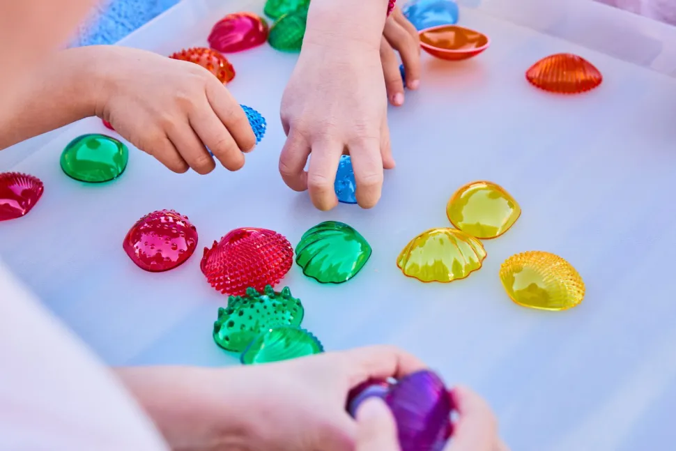 Sensorikmuscheln - Transparent, 108 Stk.