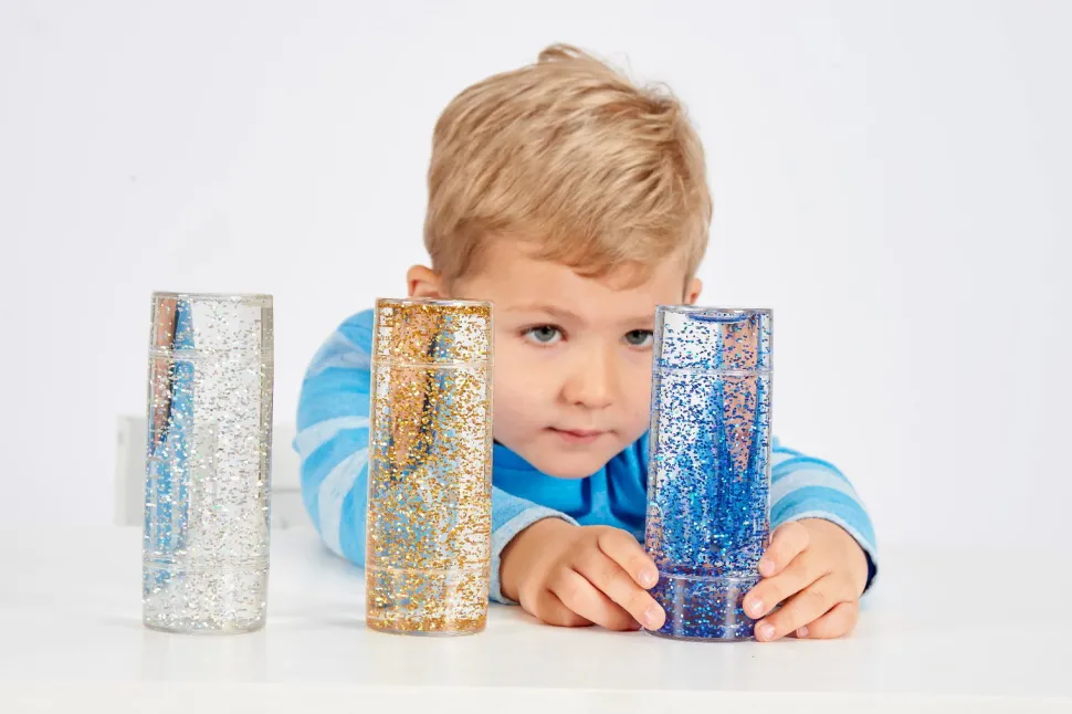 Sensorikrohre - Glitzersturm, 3 Stk.