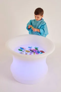 Sensoriktisch M. Licht Für Sand & Wasser, O 80 Cm