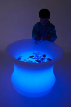 Sensoriktisch M. Licht Für Sand & Wasser, O 80 Cm