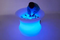 Sensoriktisch M. Licht Für Sand & Wasser, O 80 Cm