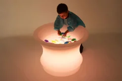 Sensoriktisch M. Licht Für Sand & Wasser, O 80 Cm