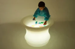 Sensoriktisch M. Licht Für Sand & Wasser, O 80 Cm