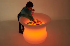 Sensoriktisch M. Licht Für Sand & Wasser, O 80 Cm