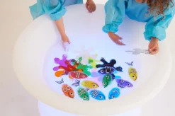 Sensoriktisch M. Licht Für Sand & Wasser, O 80 Cm