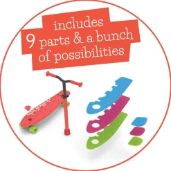 Skatieskootie 2-In-1, Rot