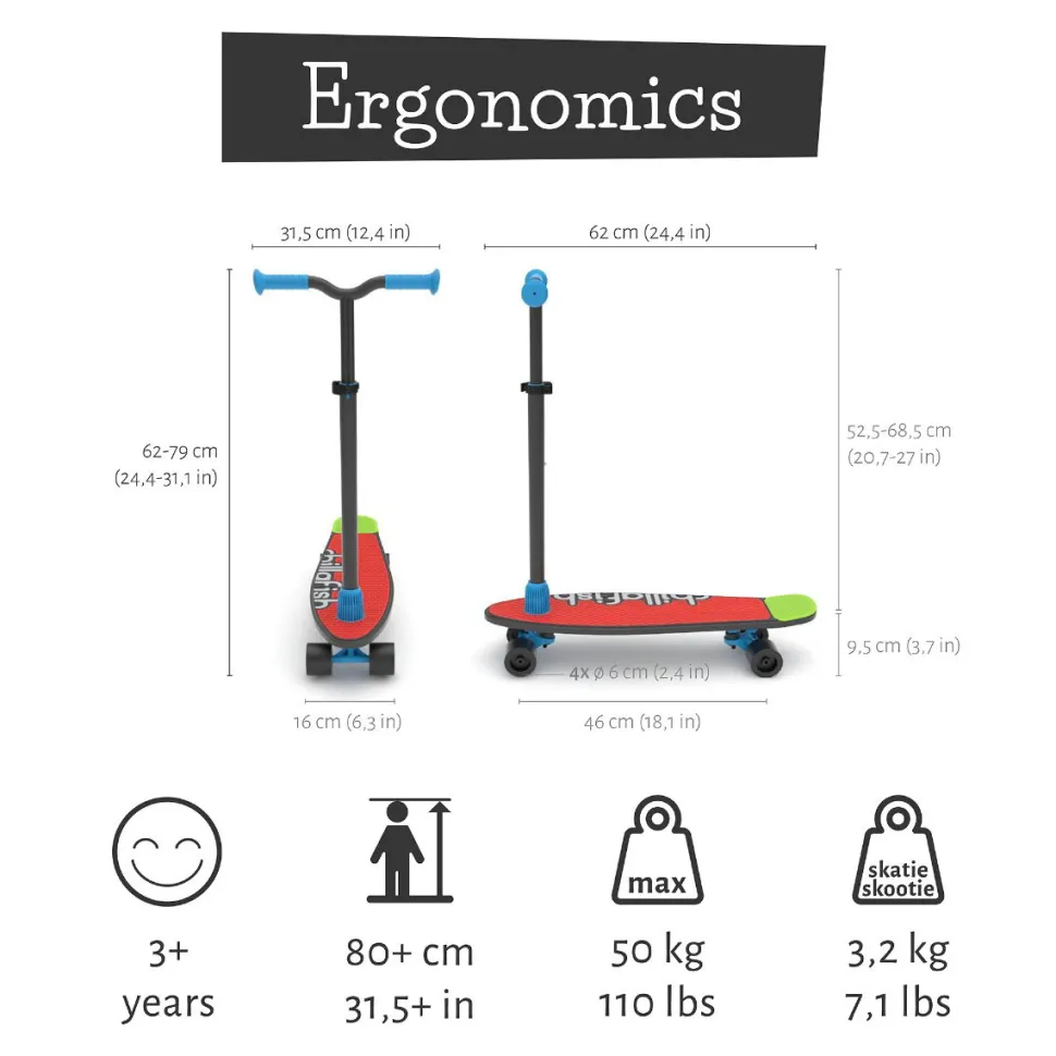 Skatieskootie 2-In-1, Schwarz
