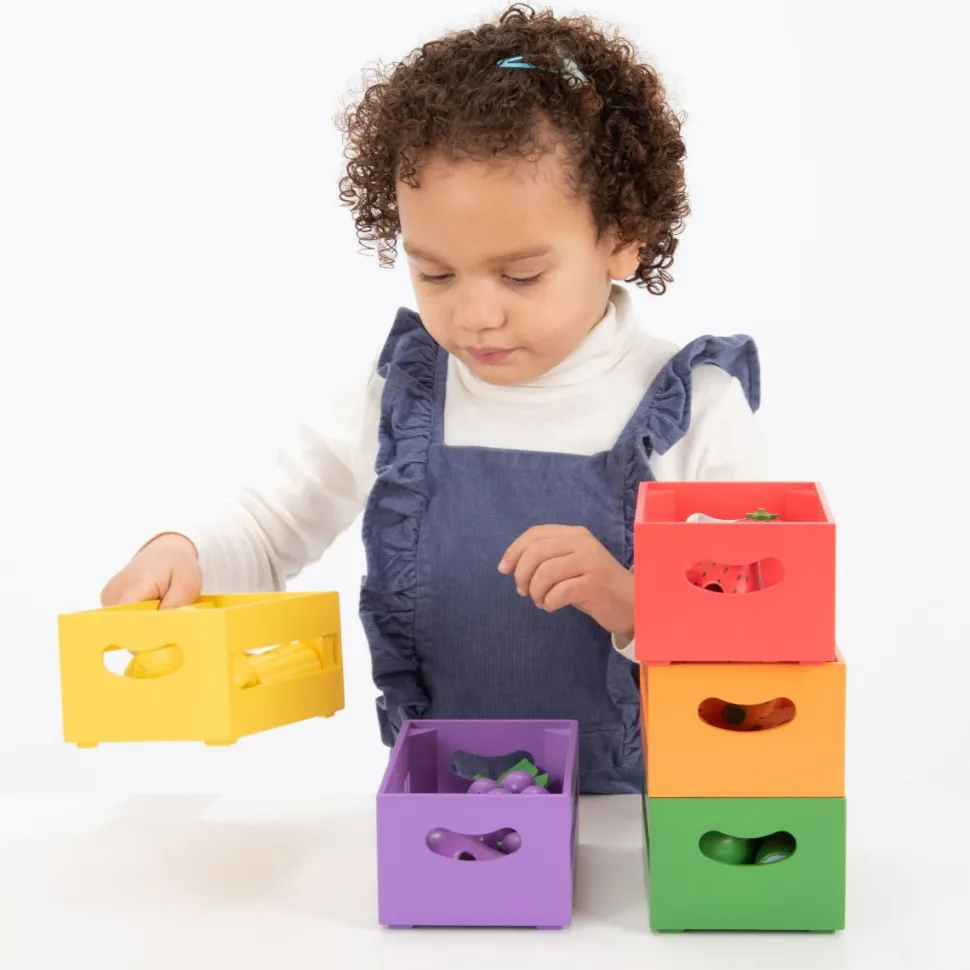 Sortier Die Kisten Nach Farben - Gemuse Und Obst