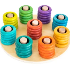 Sortier- Und Stapelspiel Regenbogen Mit Ringen