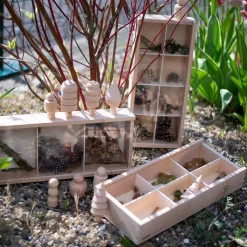 Sortierkasten Aus Holz Mit Scheibe, 3 Stk