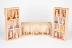 Sortierkasten Aus Holz Mit Scheibe, 3 Stk