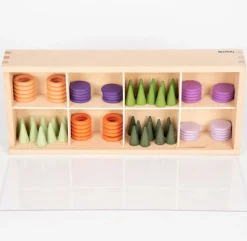 Sortierkasten Aus Holz Mit Scheibe, 3 Stk