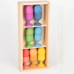 Sortierkasten Aus Holz Mit Scheibe, 3 Stk