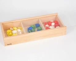 Sortierkasten Aus Holz Mit Scheibe, 3 Stk