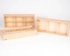 Sortierkasten Aus Holz Mit Scheibe, 3 Stk