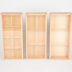 Sortierkasten Aus Holz Mit Scheibe, 3 Stk