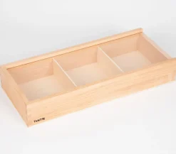 Sortierkasten Aus Holz Mit Scheibe, 3 Stk
