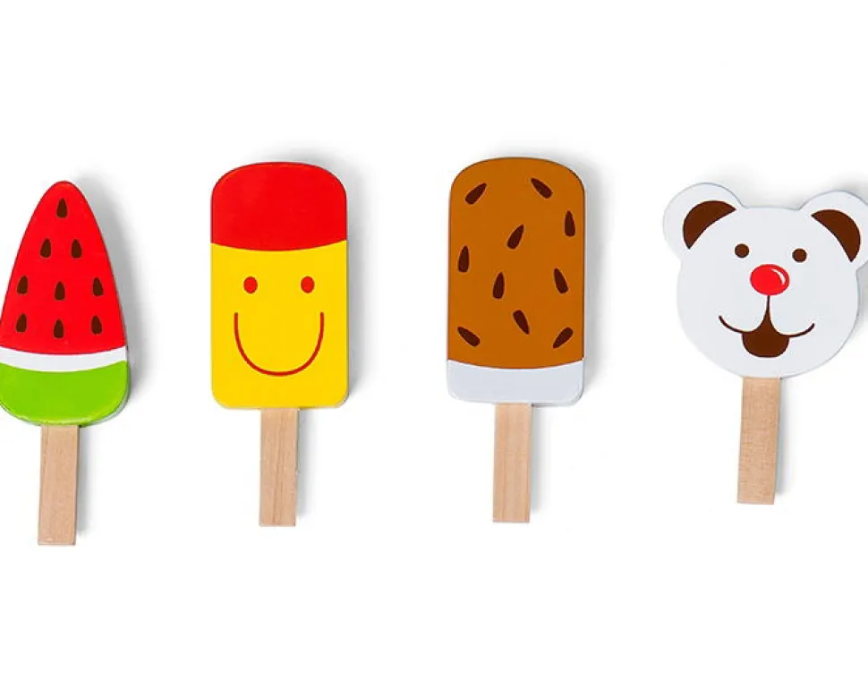 Spielessen - Eis Am Stiel, Aus Holz, 4 Stk.