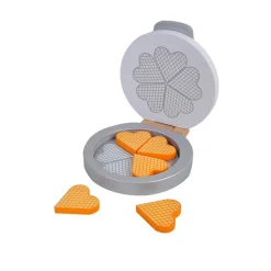 Spielkuche Zubehör - Waffeleisen Aus Holz, Weis