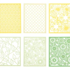 Spitzenbortekarton A6 - Fruhlingsfarben, 24 Stk.