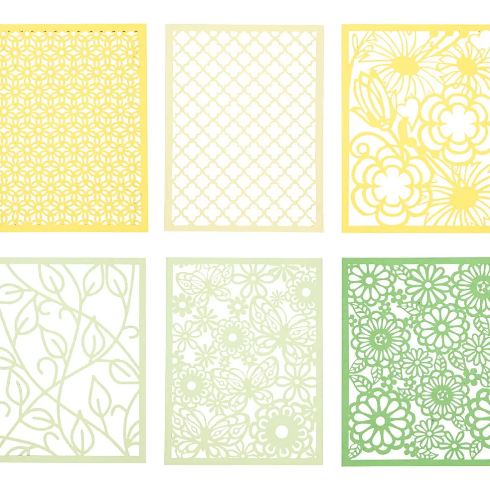 Spitzenbortekarton A6 - Fruhlingsfarben, 24 Stk.