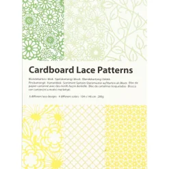 Spitzenbortekarton A6 - Fruhlingsfarben, 24 Stk.
