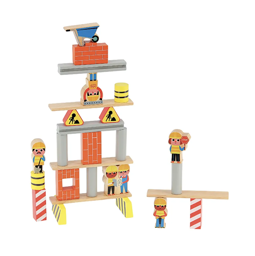 Stapel- Und Balancespiel Baustelle