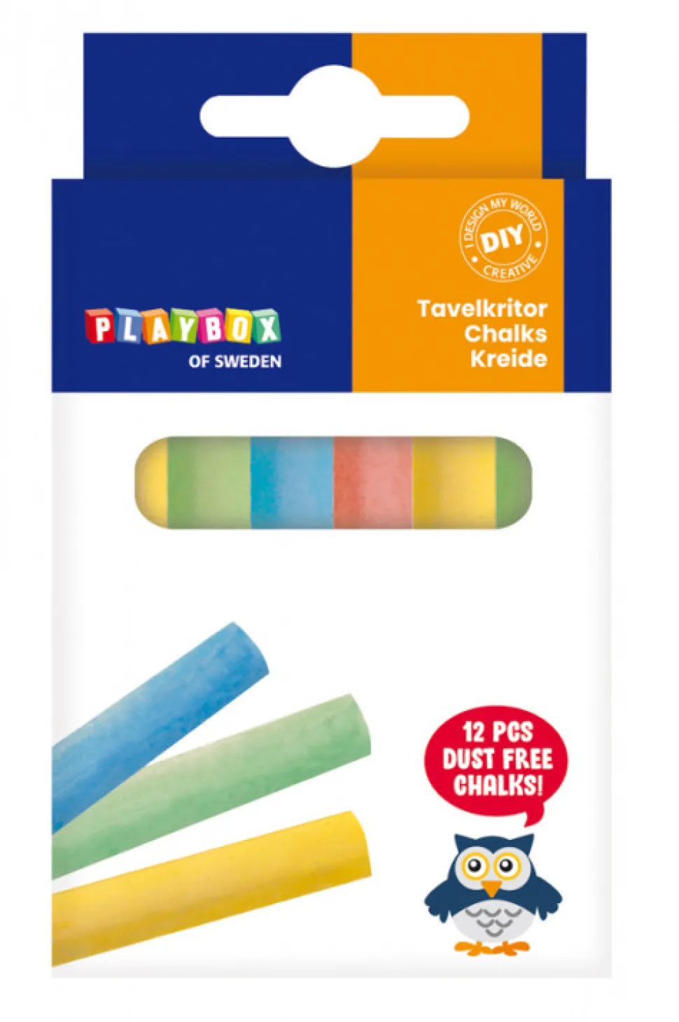 Tafelkreide Farbig, 12 Stk.