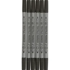 Textilfilzer - Schwarz, 6 Stk.