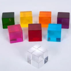 Transparente Farbwurfel, 8 Stk