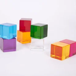Transparente Farbwurfel, 8 Stk