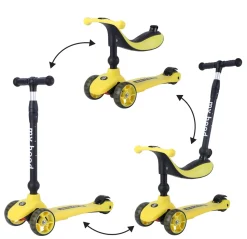 Tretroller / Laufradkombi - Kick'N'Ride, Gelb
