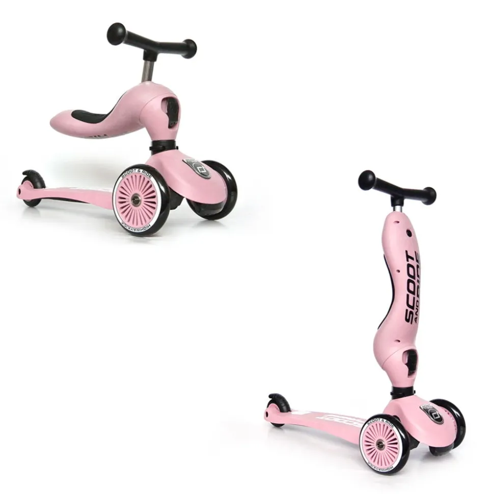 Tretroller / Laufradkombi - Highwaykick 1, Rosa