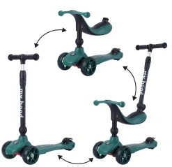 Tretroller / Laufradkombi - Kick'N'Ride, Grun