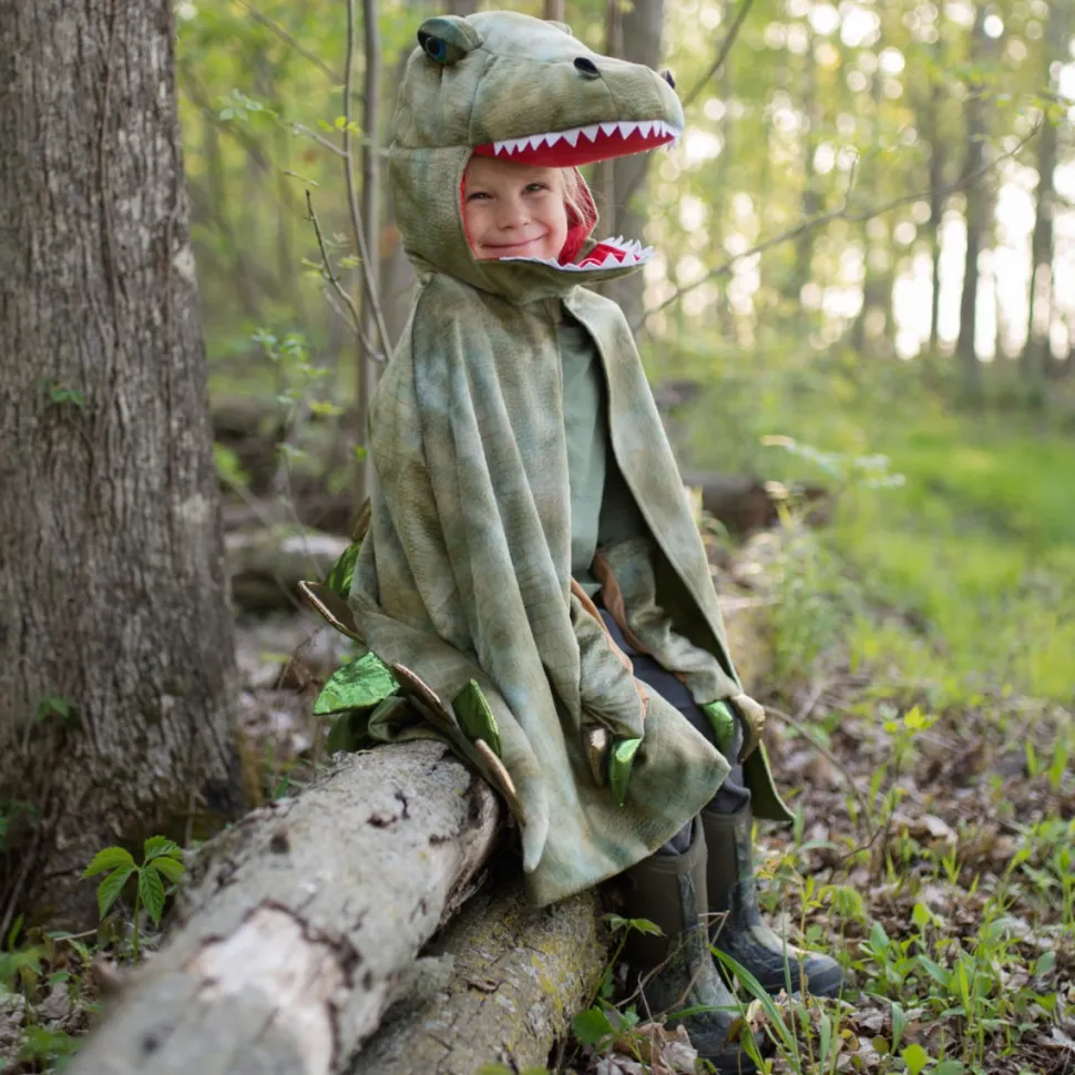T-Rex - Umhang Mit Klauen, Grun - Gr. 4-6 J.