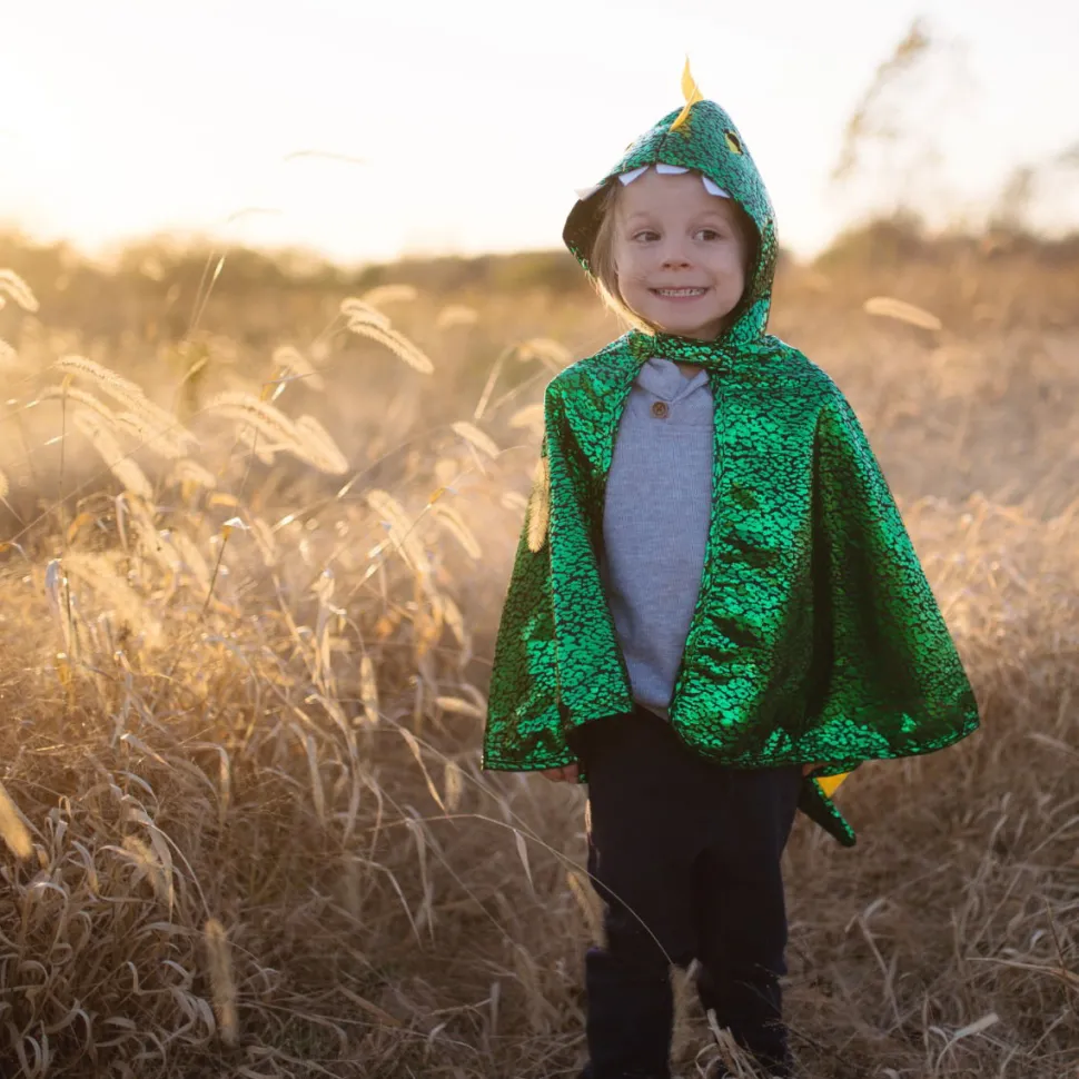 Umhang Drache - Grun/Gelb, Gr. 2-3 Jahre
