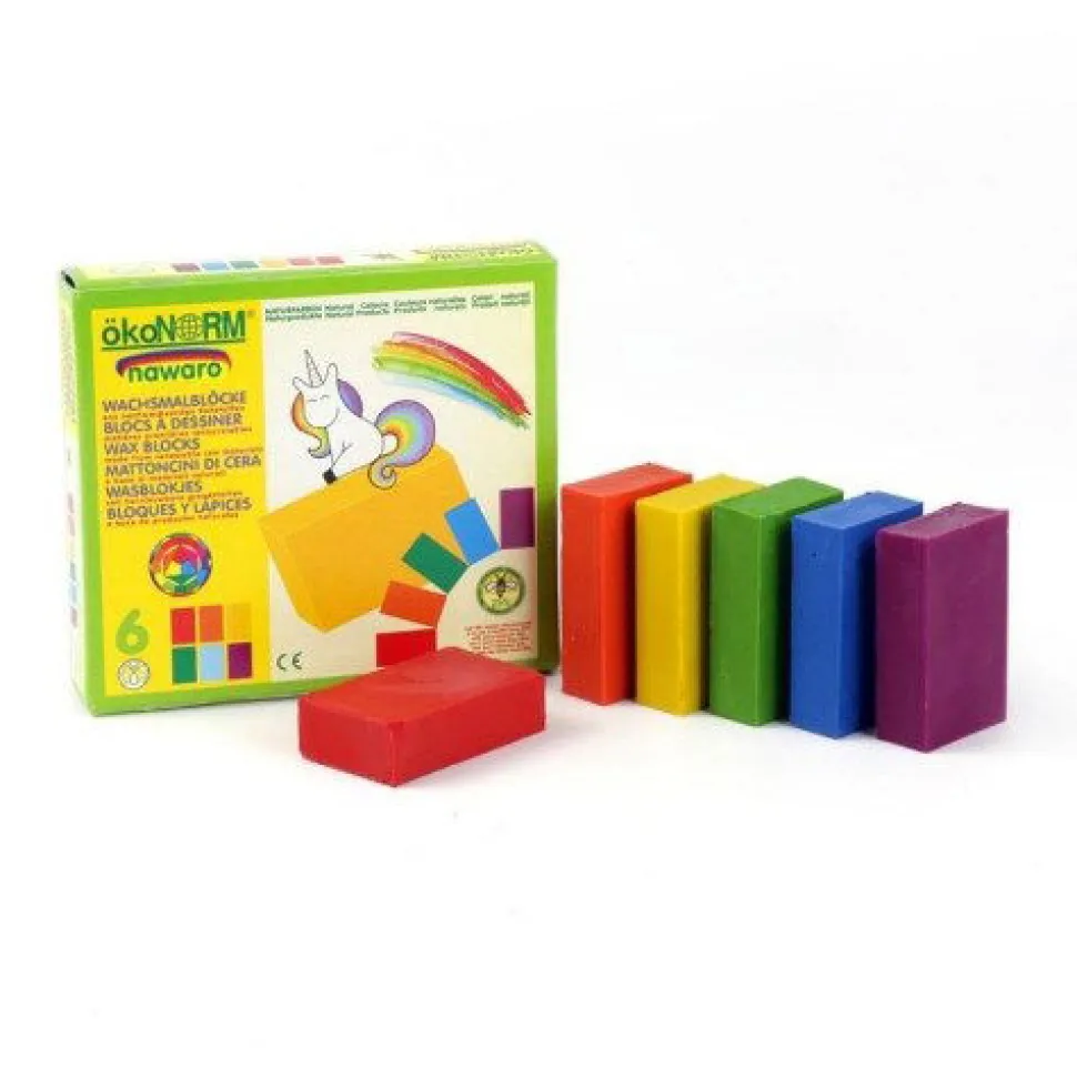 Wachsmalblocke - 6 Stk.
